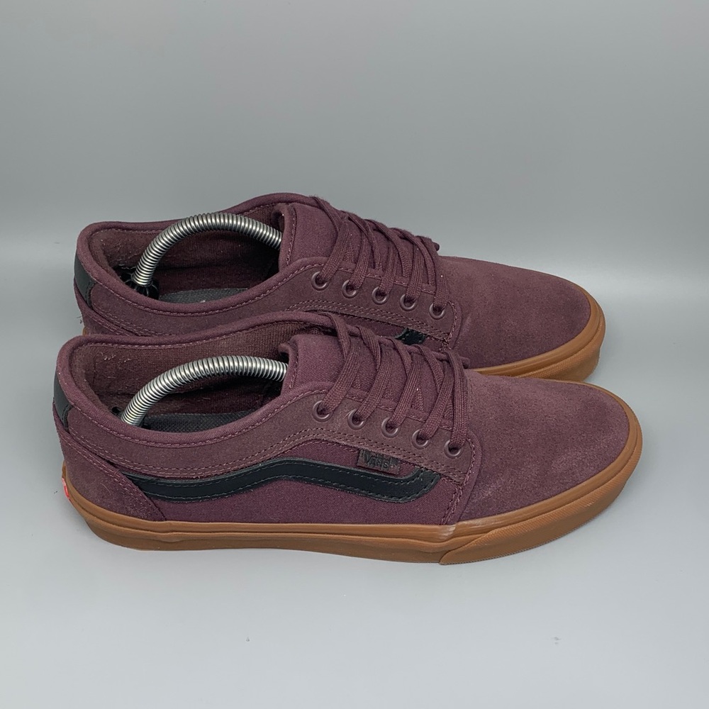 Vans Maroon and Tan‎ Athletic Shoes